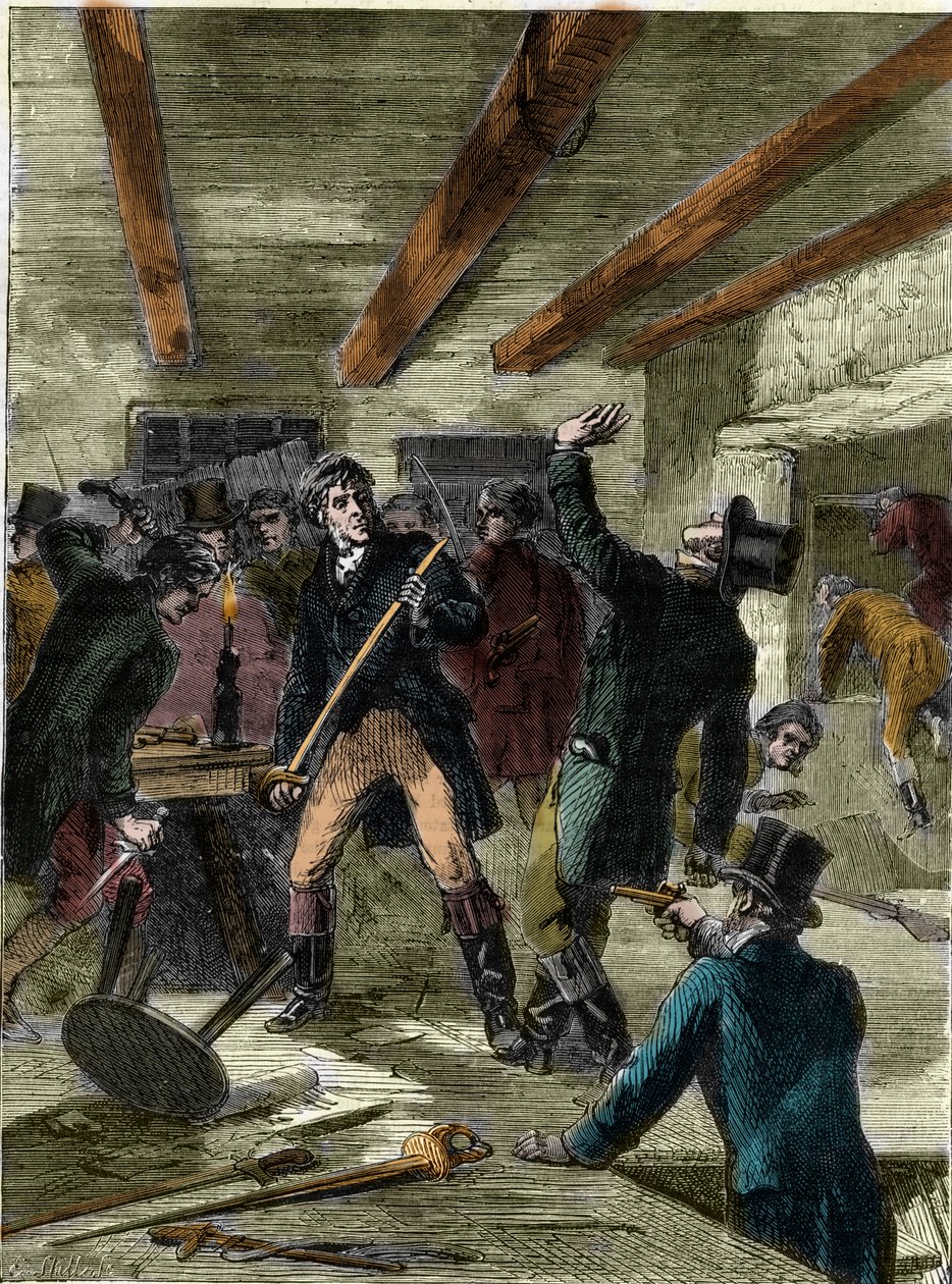 De arrestatie van de Cato Street-samenzweerders (gravure) - 