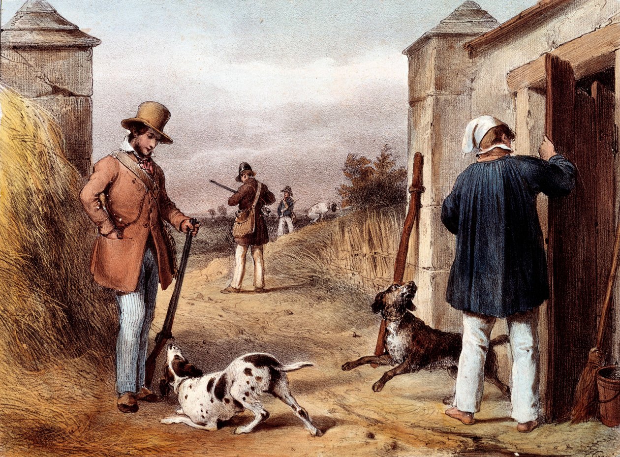 Het begin van de jacht (19e eeuw) Gien, jachtmuseum door Unknown artist