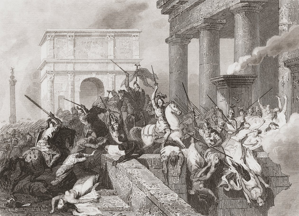 De komst van de Vandalen naar Spanje door Unknown artist