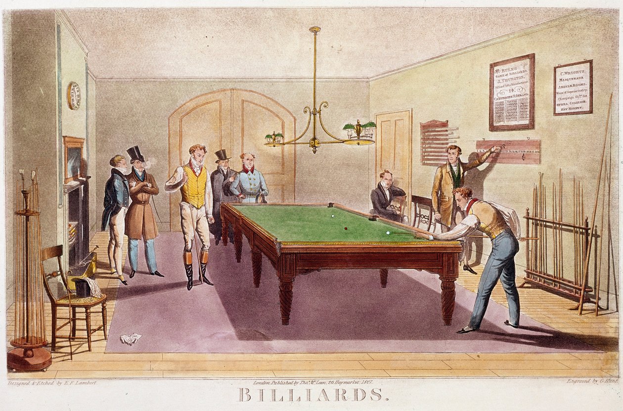 Het biljartspel door Unknown artist
