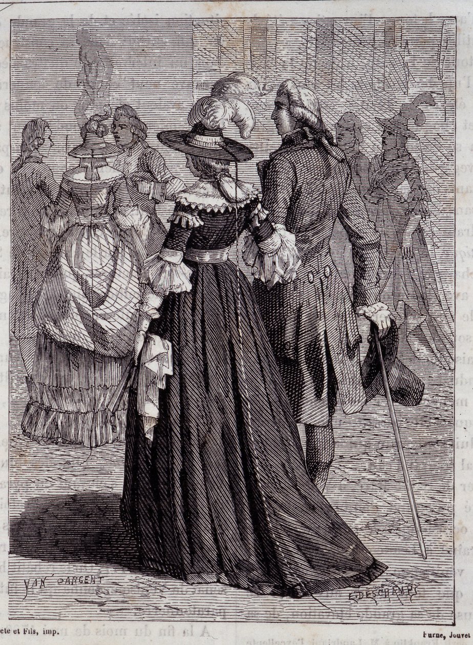 De bliksemhoed van de dames van Parijs in 1778 - in 