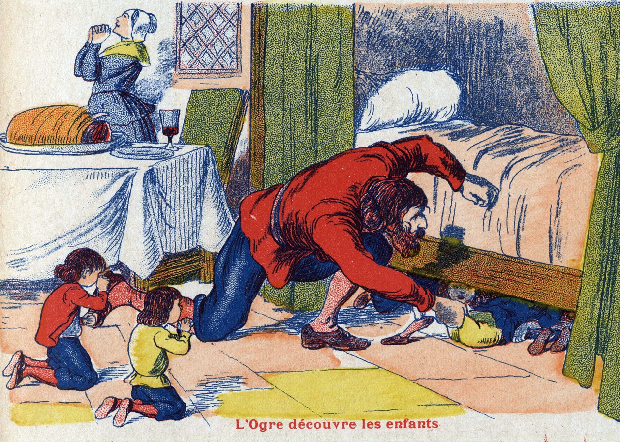 De oger ontdekt de kinderen. Illustratie voor 