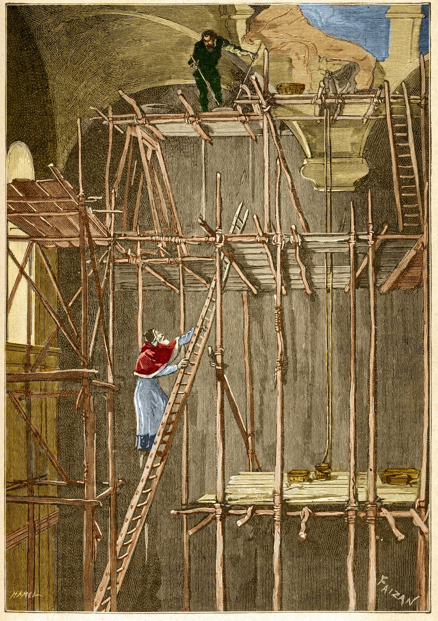 De schilder Michelangelo Buonarroti, genaamd Michelangelo door Unknown artist
