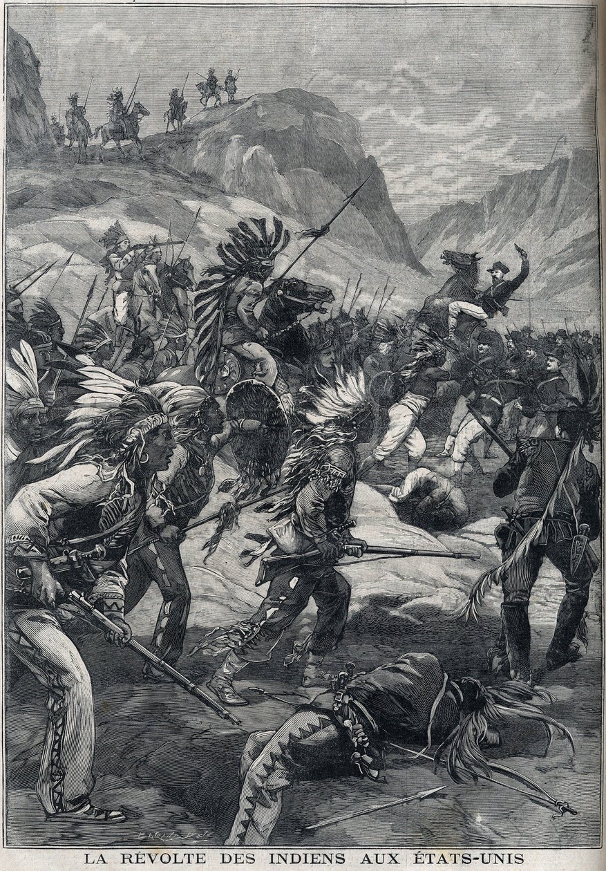 De opstand van de Indianen uit Noord-Minnesota in de Verenigde Staten in 1898 door Unknown artist