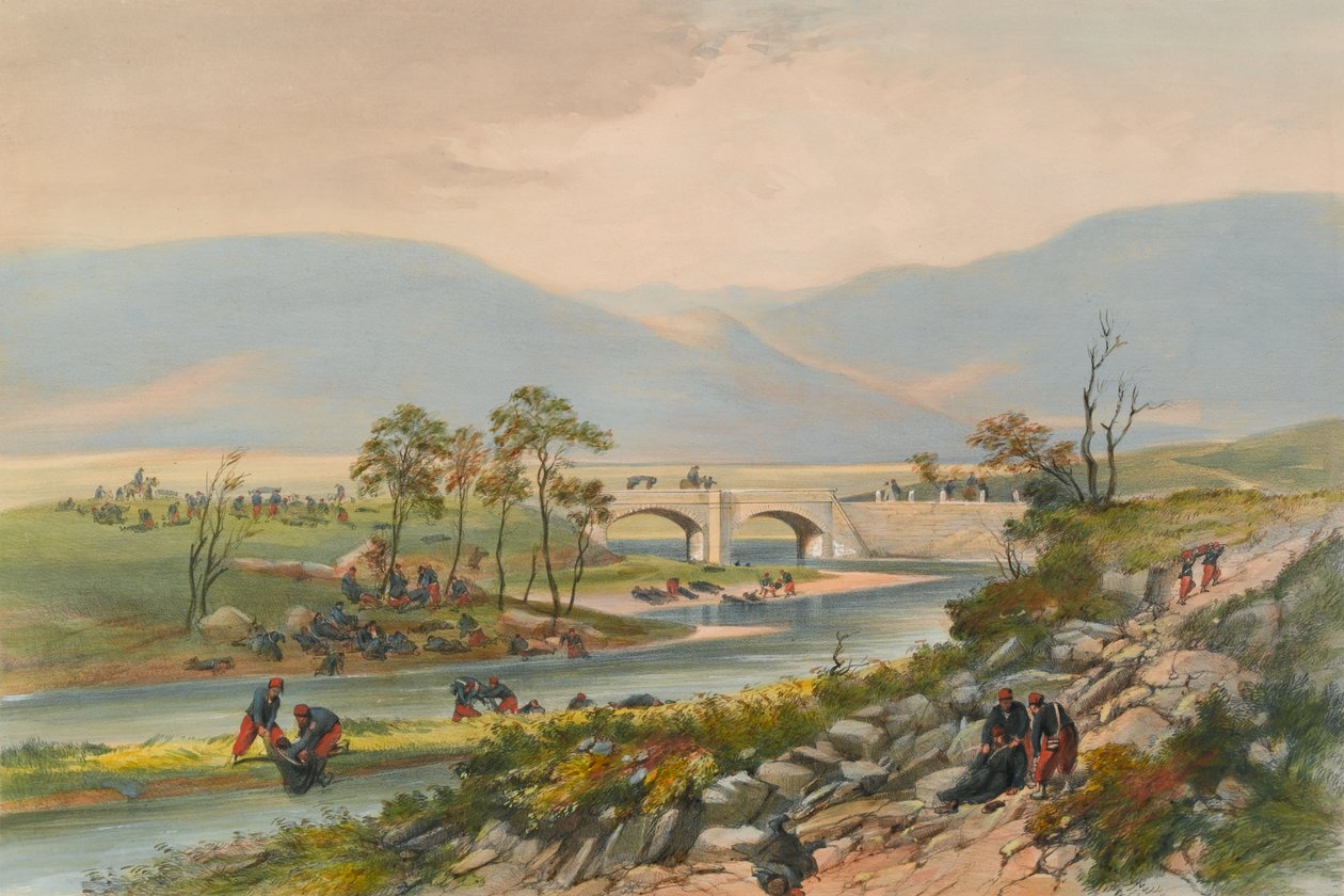 ?Traktir Brug na de Slag bij Tchernaya?, 1855 door Unknown