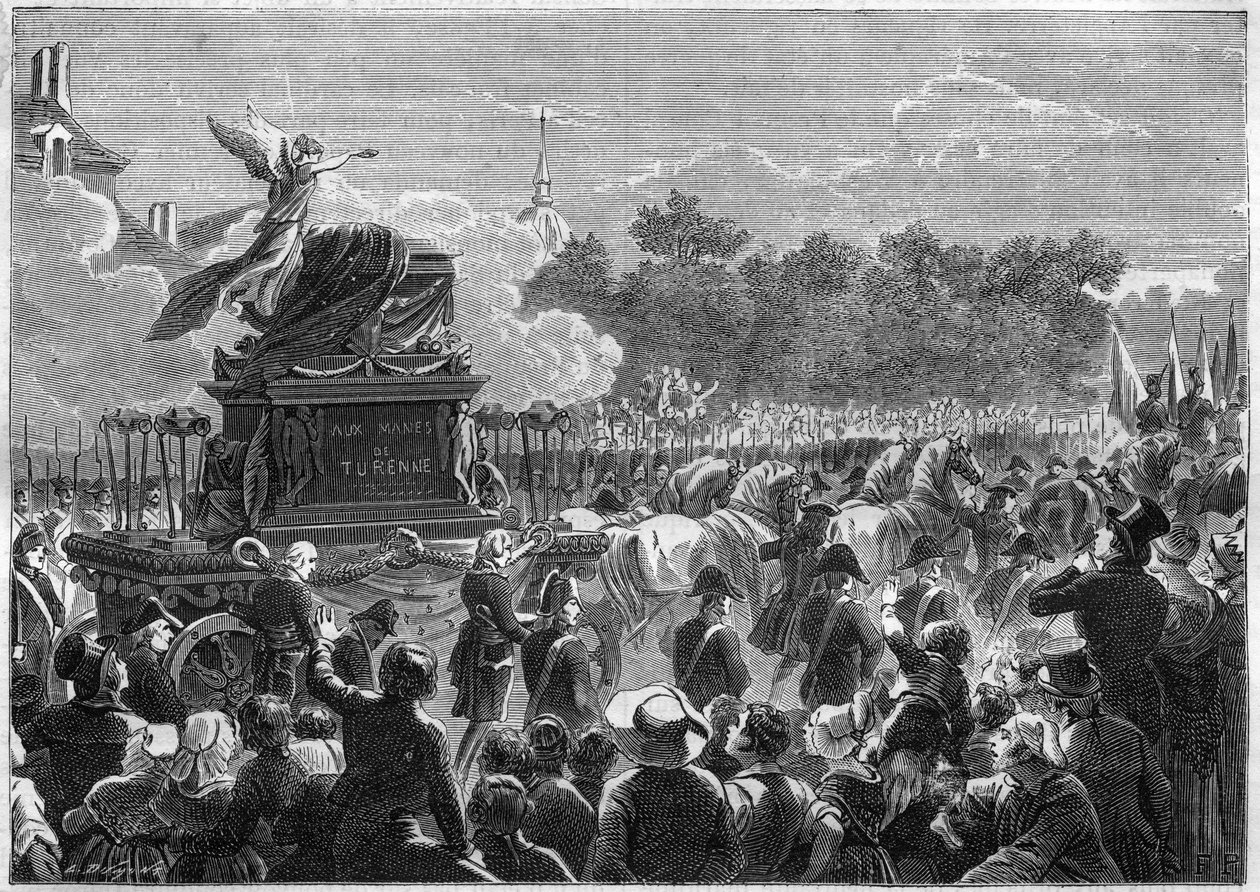 Overbrenging van het lichaam van Turenne (Henri de la Tour d