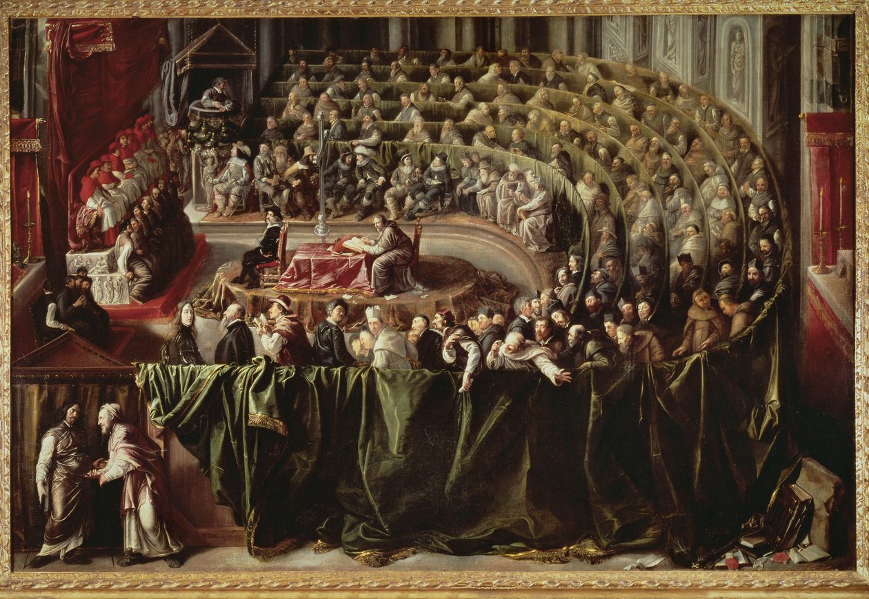 Proces van Galileo Galilei voor de inquisitie door Unknown artist