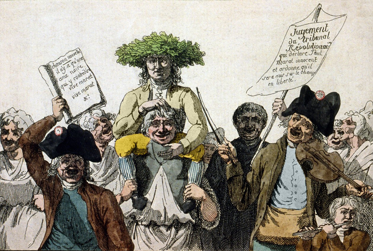 Triomf van Marat. Gravure uit de 19e eeuw door Unknown artist