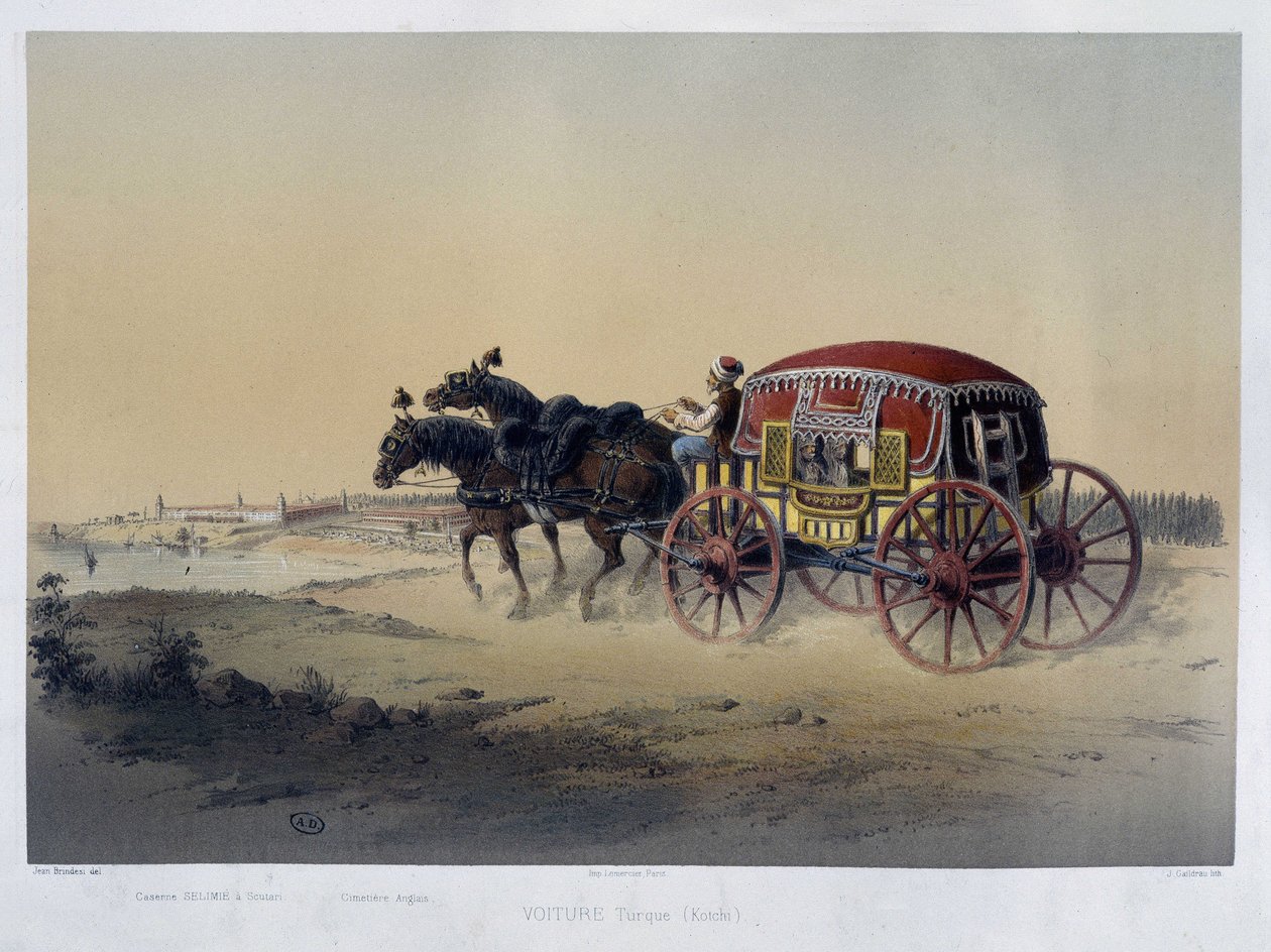 Turkse koets - 19e eeuw, A.D. door Unknown artist