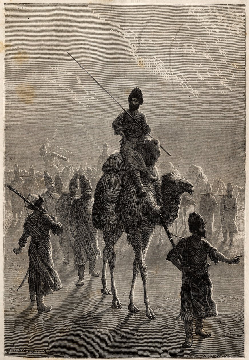 Turkse gevangenen naar Teheran gebracht om hun wrok te verhandelen of te ruilen tegen andere gevangenen door Unknown artist