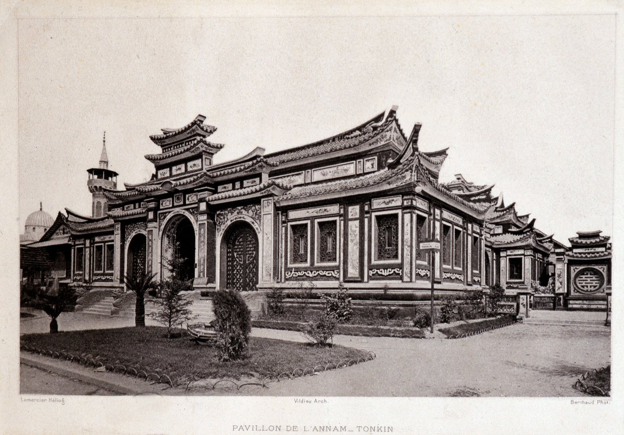 Wereldtentoonstelling in Parijs 1889 - Paviljoen van Annam, Tonkin. door Unknown artist