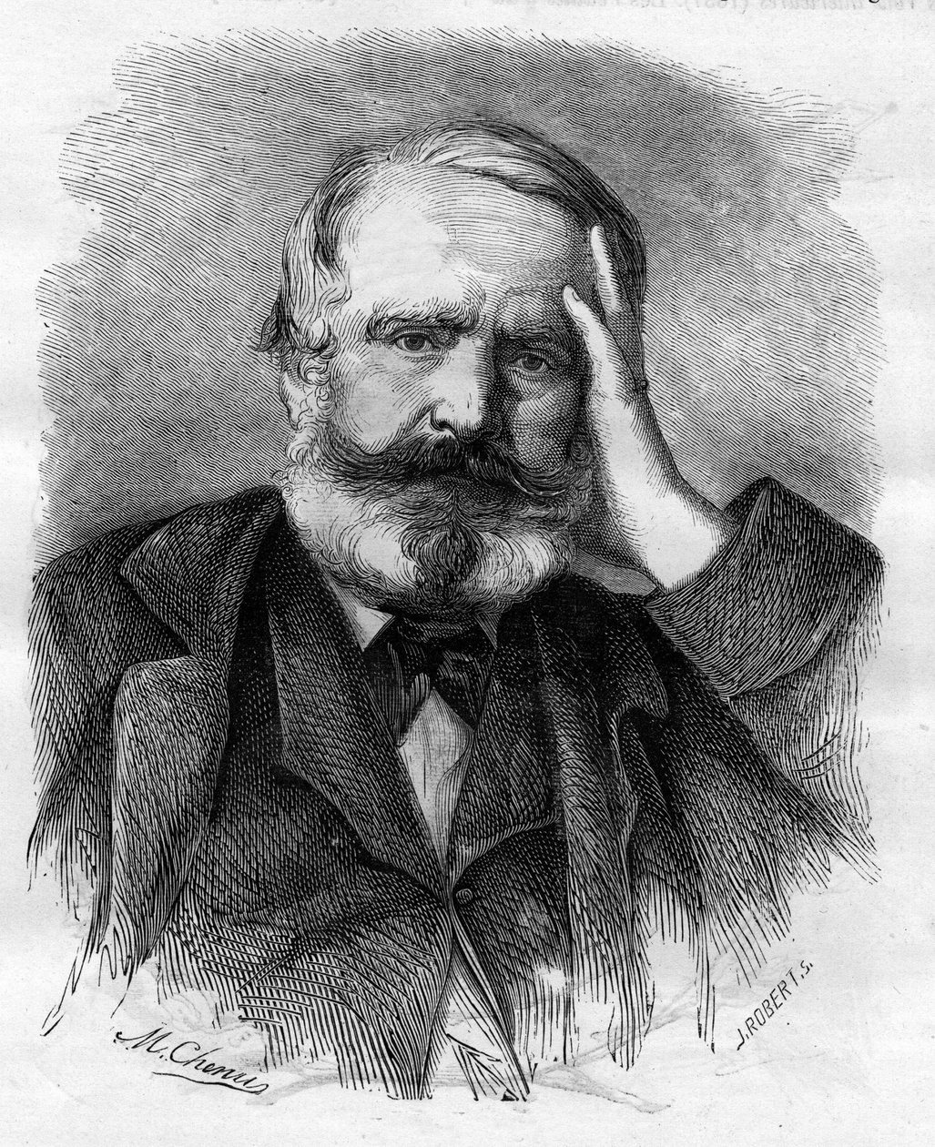 Victor Hugo (1802-1885), Franse schrijver, in 1866 door Unknown artist