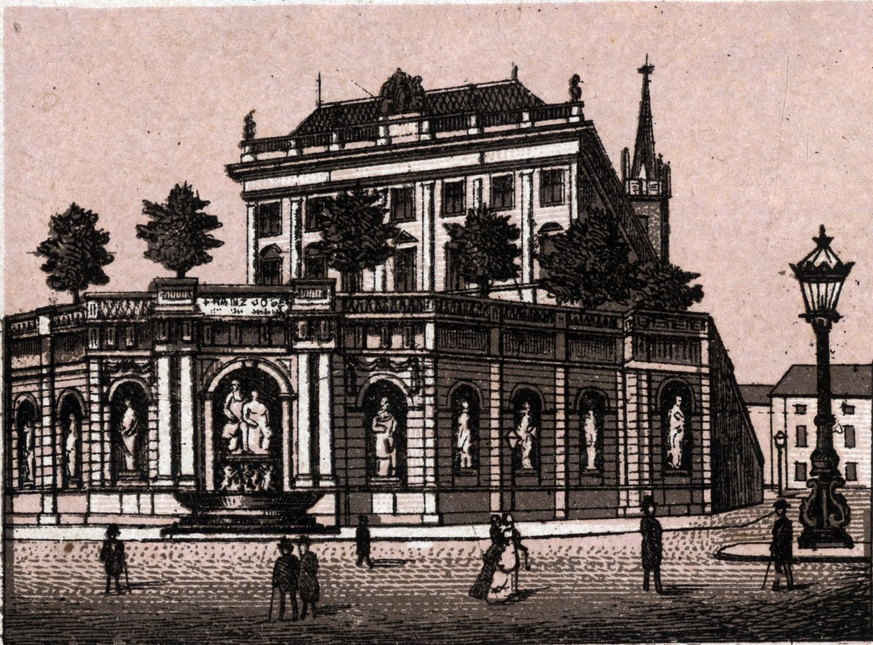 Wenen, Oostenrijk: uitzicht op de fontein Francois Joseph (Francois-Joseph) (Frans Joseph