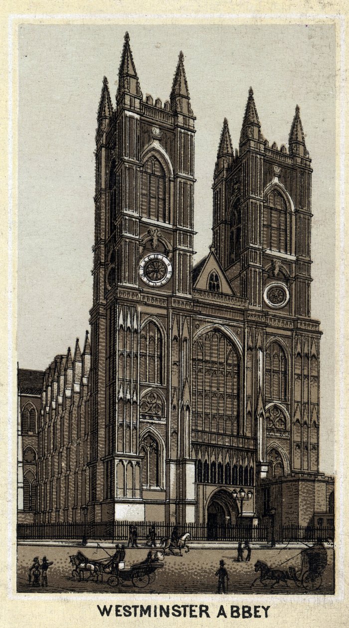 Uitzicht op Westminster Abbey, Londen, Engeland door Unknown artist
