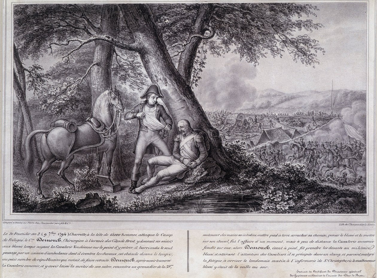 Oorlog van Vendée: de moed van chirurg Demouch door Unknown artist