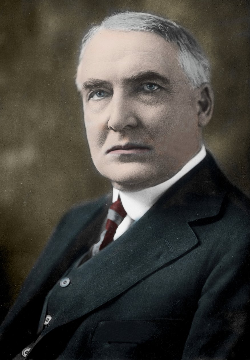 Warren Gamaliel Harding (1865-1923), 29e president van de Verenigde Staten. door Unknown Artist