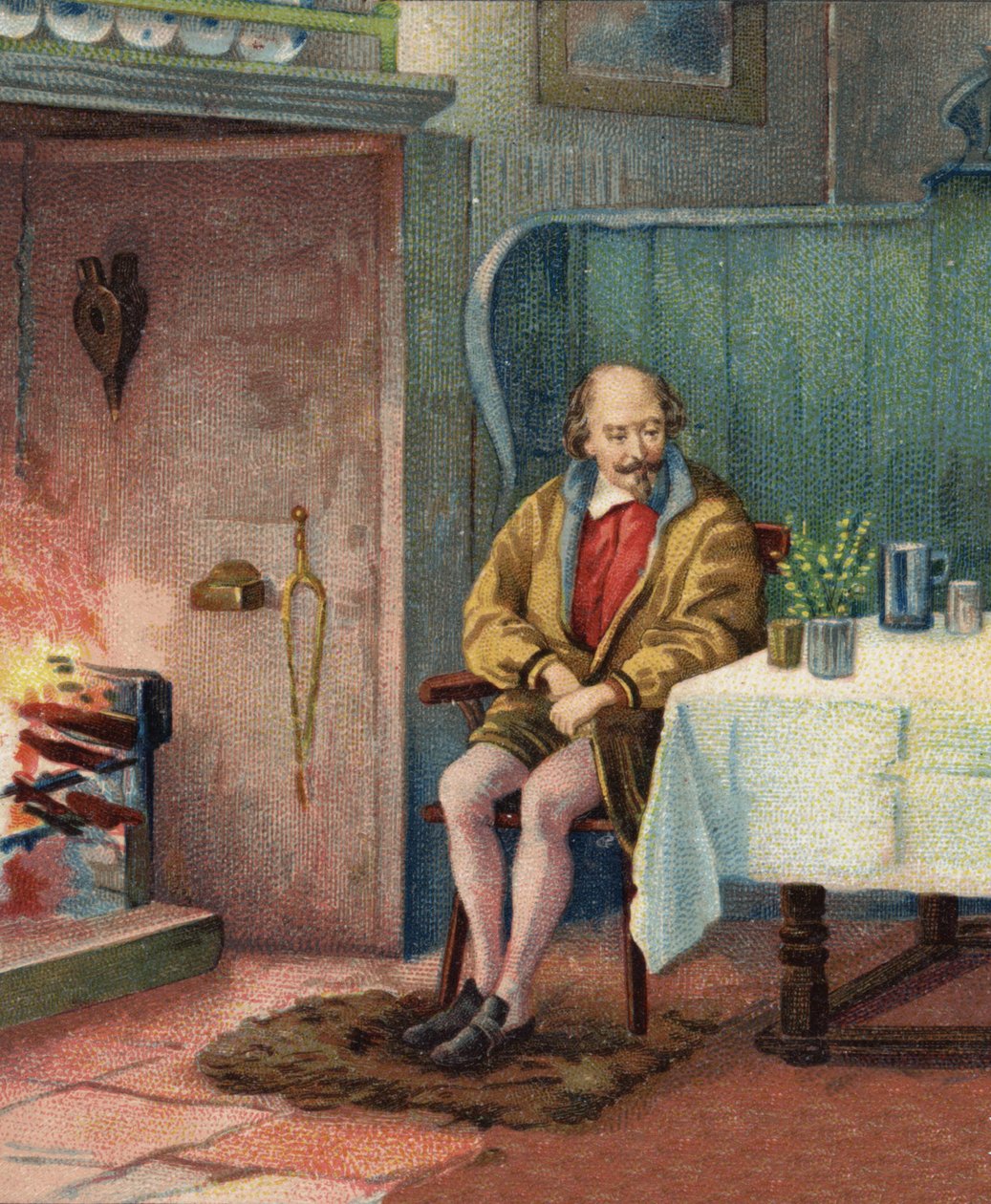 William Shakespeare (1564-1616), Engelse toneelschrijver. door Unknown artist