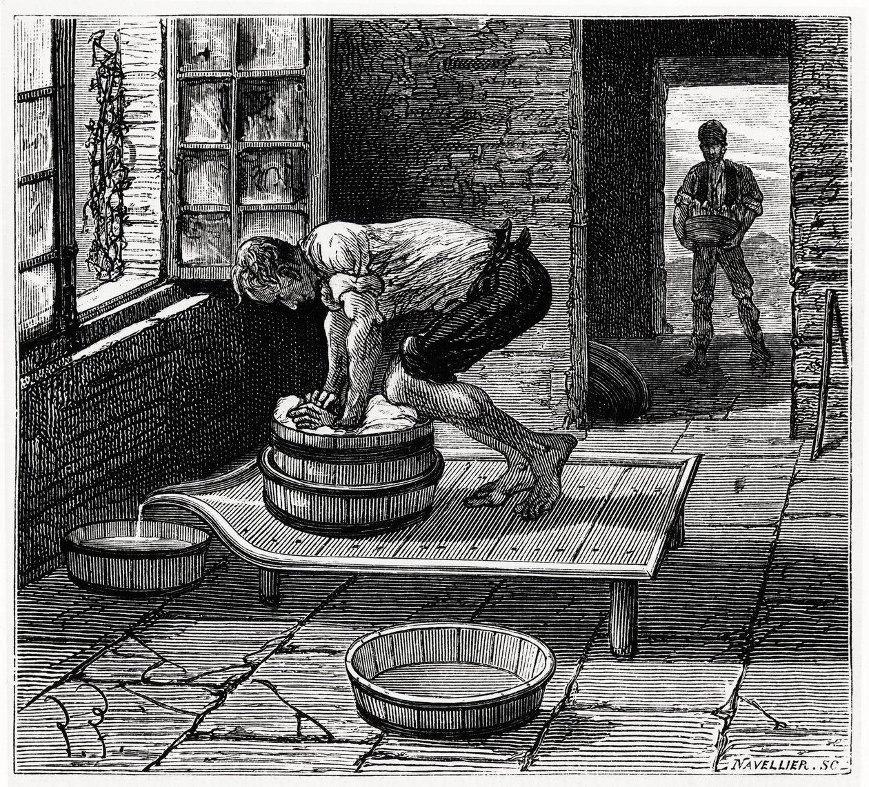Werk van de tomme door een kaasmaker uit Auvergne - in 