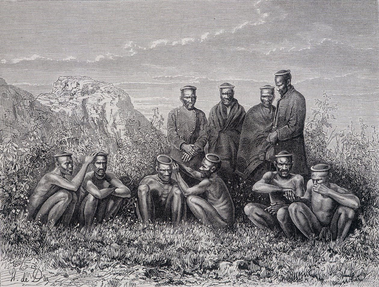 Zulu Cafres (Ring-Kop stam) door Unknown artist