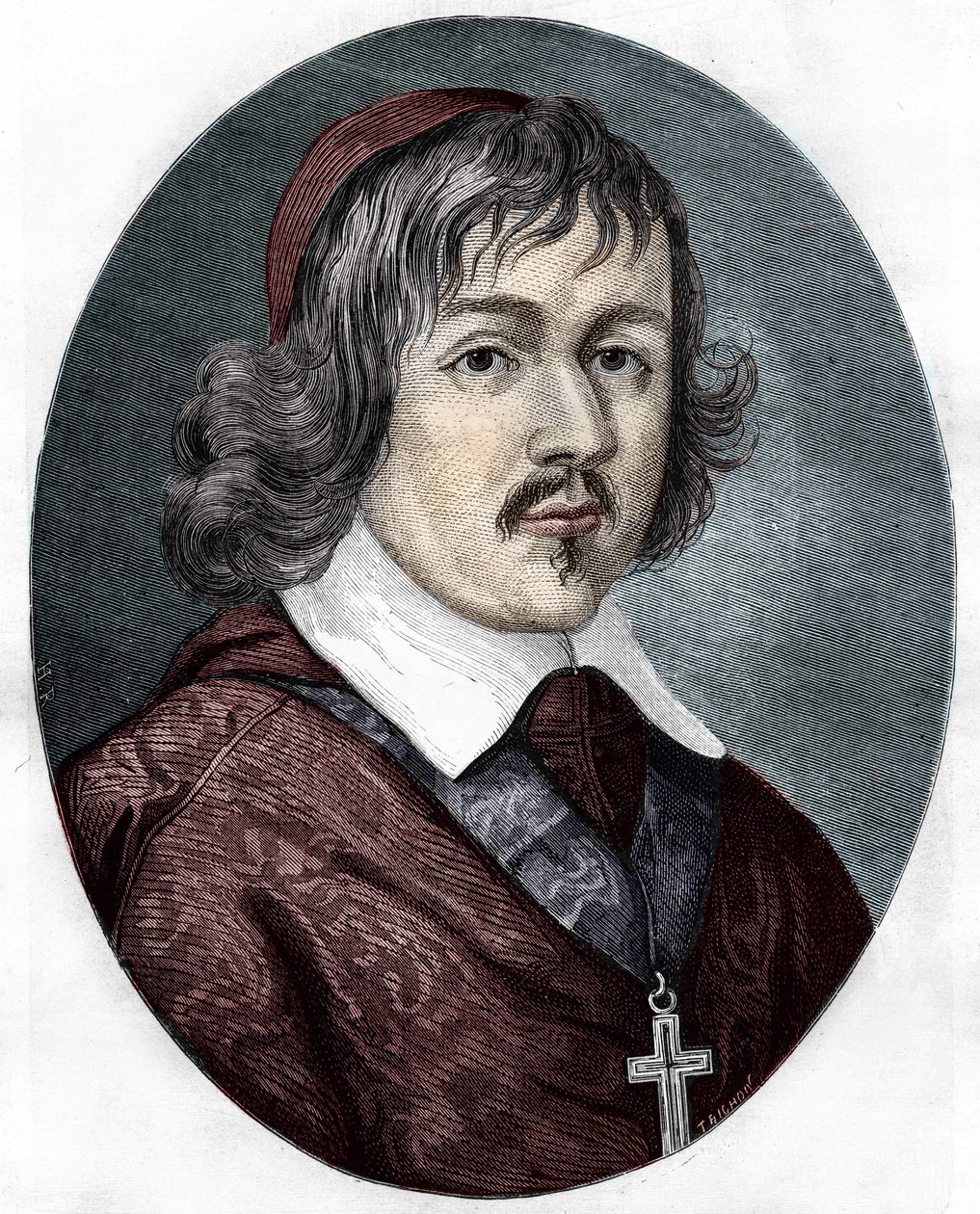 Portret van Kardinaal de Retz (Jean François Paul de Gondi) (1614-1679), Coadjutor van de Aartsbisschop van Parijs, Franse schrijver en politicus door Unknown artist