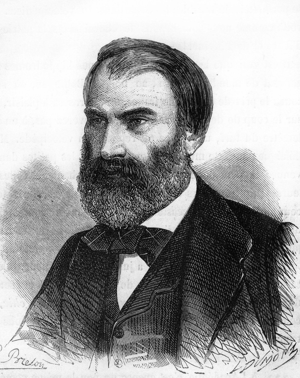 Portret van Eugène Pelletan, Franse politicus (1813-1884). door Unknown artist