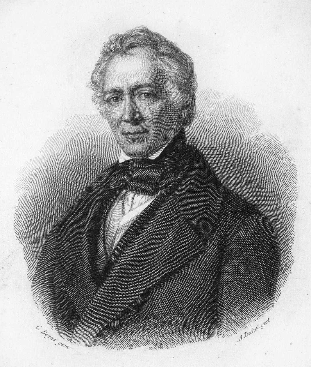 Portret van Friedrich von Raumer, 19e-eeuwse Duitse historicus. door Unknown artist