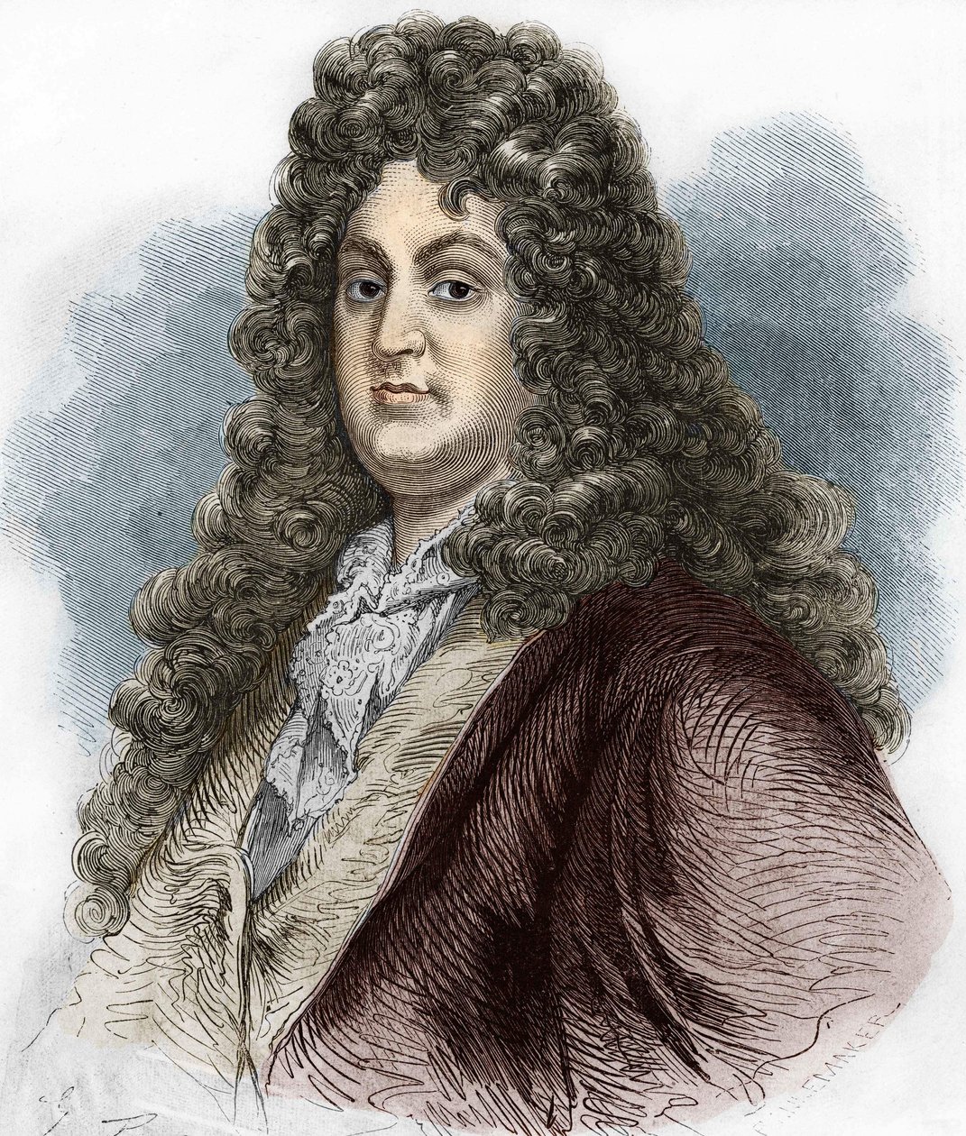 Portret van Jean Racine (1639-1699), Franse tragische dichter door Unknown artist
