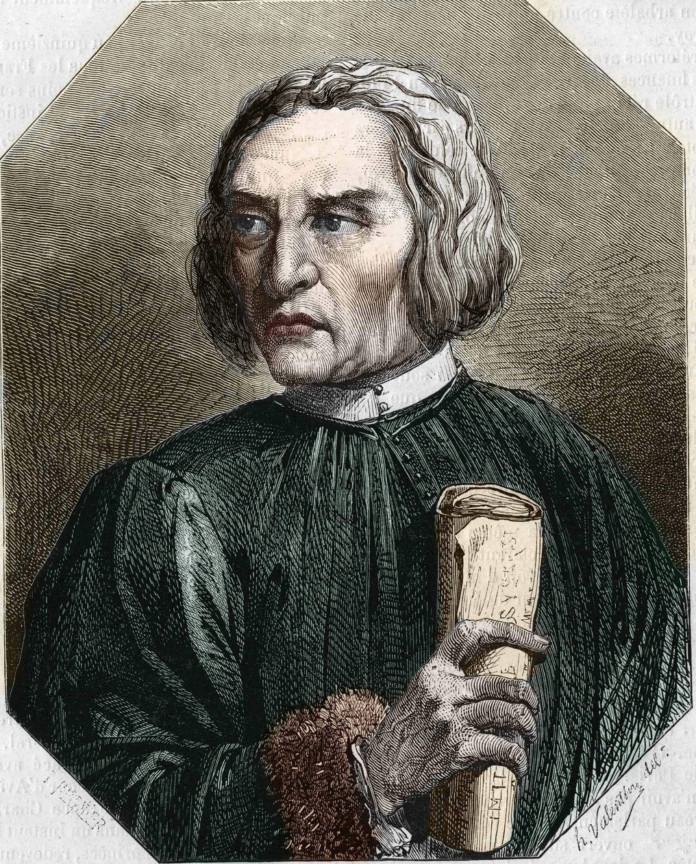 Portret van Jean de Gerson. Franse theoloog (1363-1429). door Unknown artist