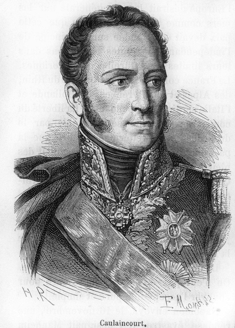 Portret van Le Marquis de Caulaincourt (1773-1827), Hertog van Vicenza, Franse generaal en diplomaat. door Unknown artist