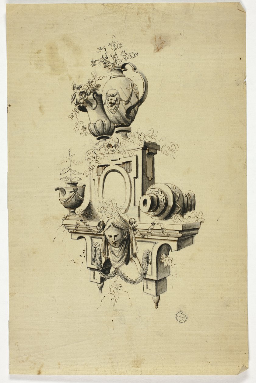 Ontwerp voor een schoorsteenstuk door Unknown Italian