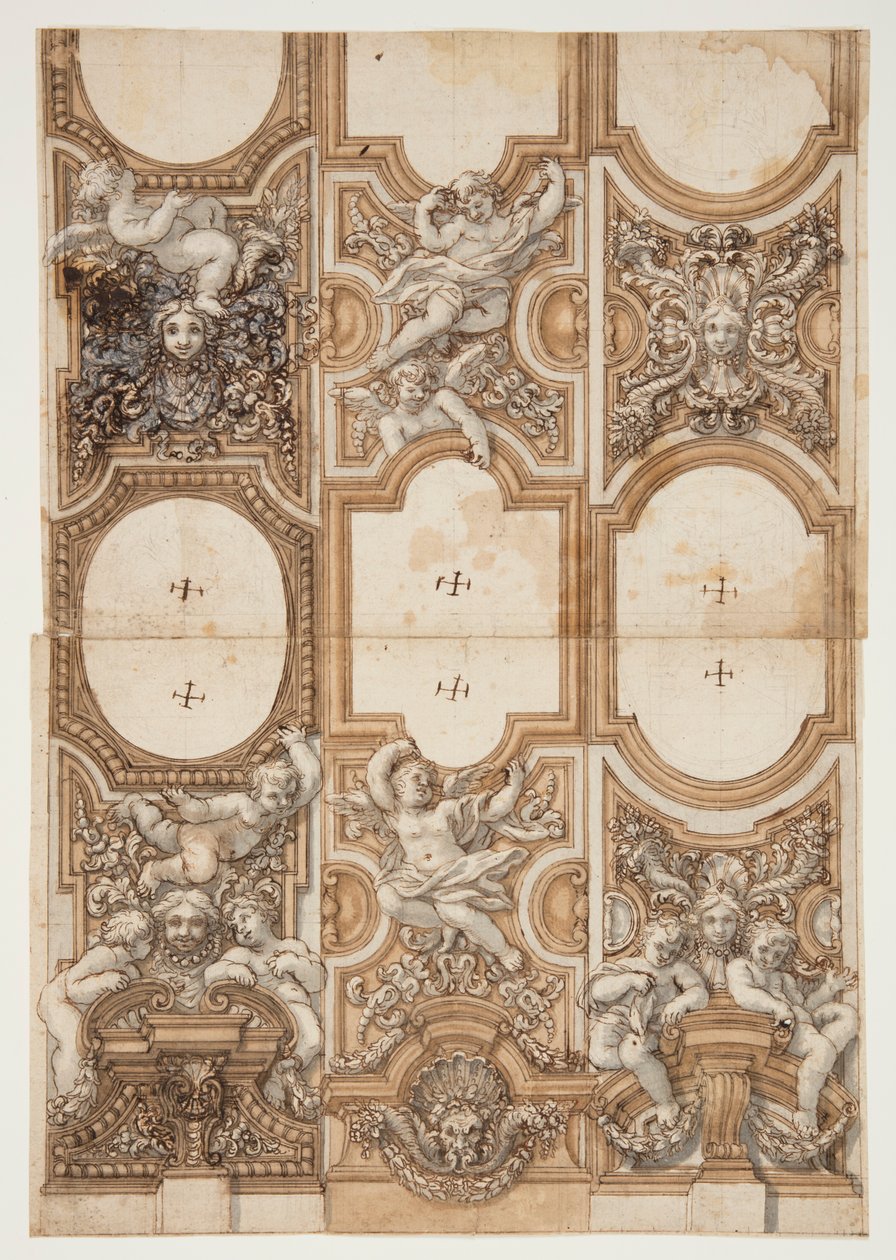 Project voor plafonddecoratie door Unknown, Italian