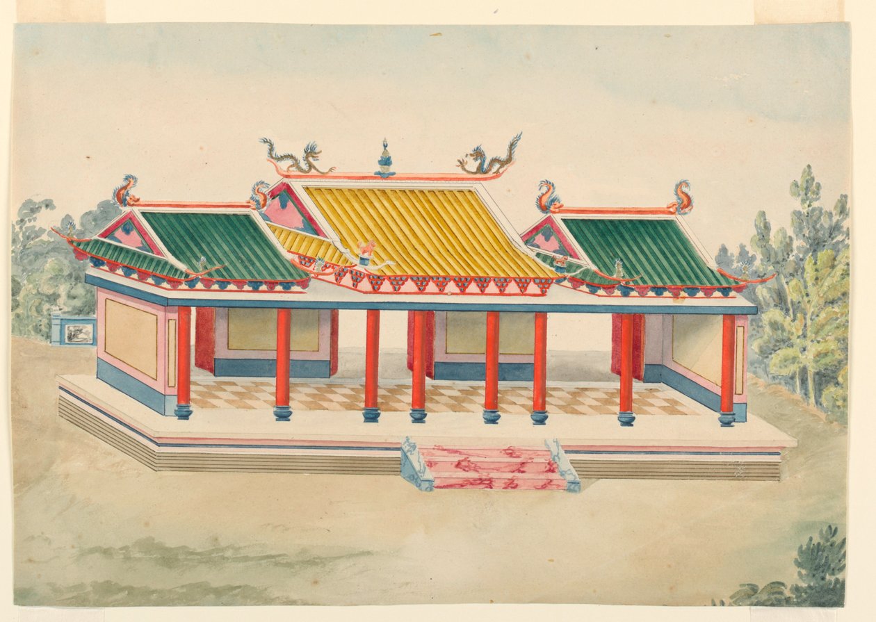 Tekening, Chinoiserie-paviljoen, 1815-22 door Unknown artistUnknown artist