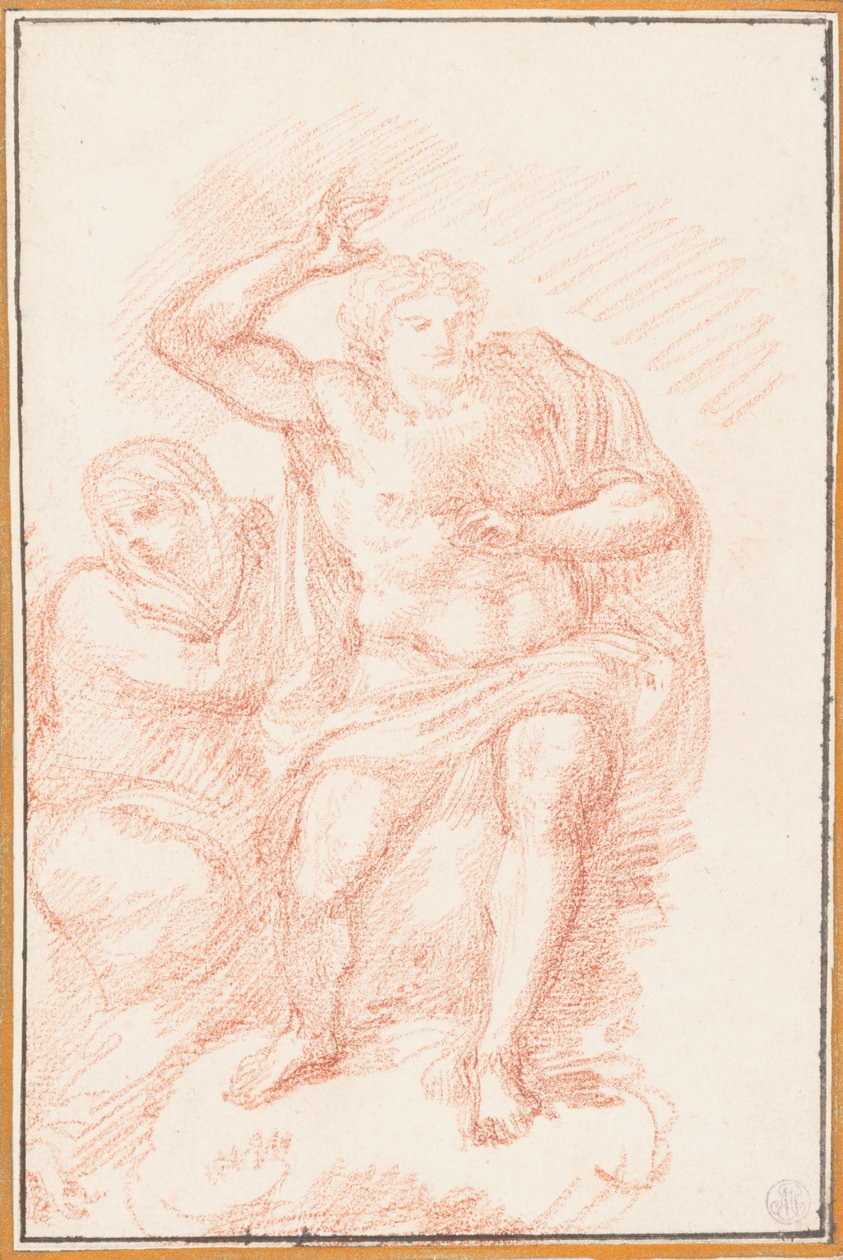 Tekening, Christus en Maria uit het Laatste Oordeel, ca. 1759-70 door Unknown artistUnknown artist