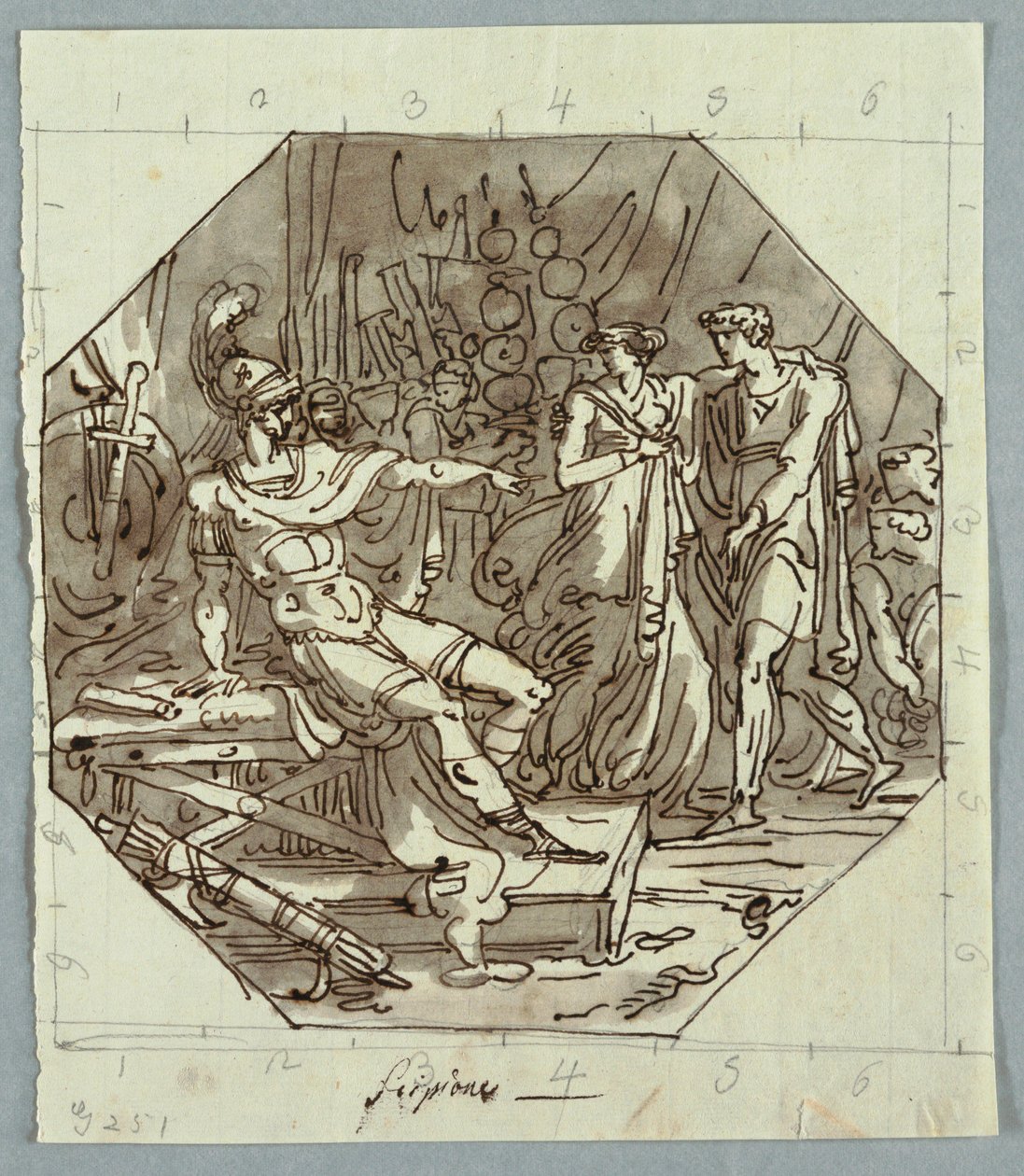Tekening, Continentie van Scipio, 1811 door Unknown artistUnknown artist