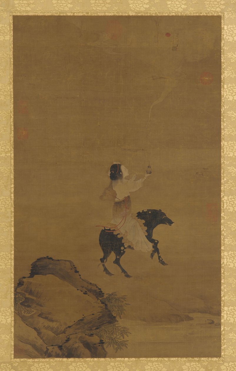 Een Vrouwelijke Onsterfelijke op een varkensdier door Unknown artist
