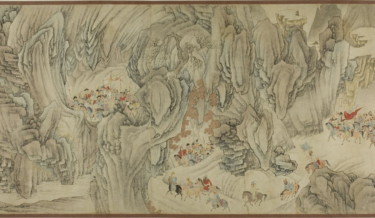 Een jacht in de bergen van de hemel door Unknown artist
