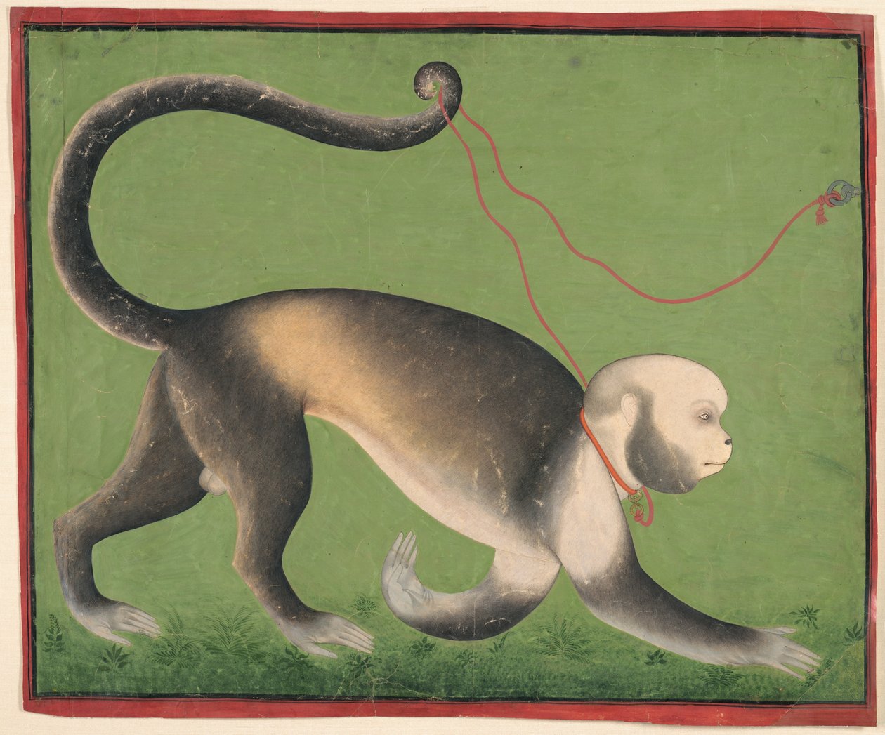 Een monumentaal portret van een aap door Unknown artist
