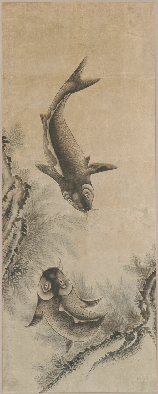 Een paar karpers door Unknown artist