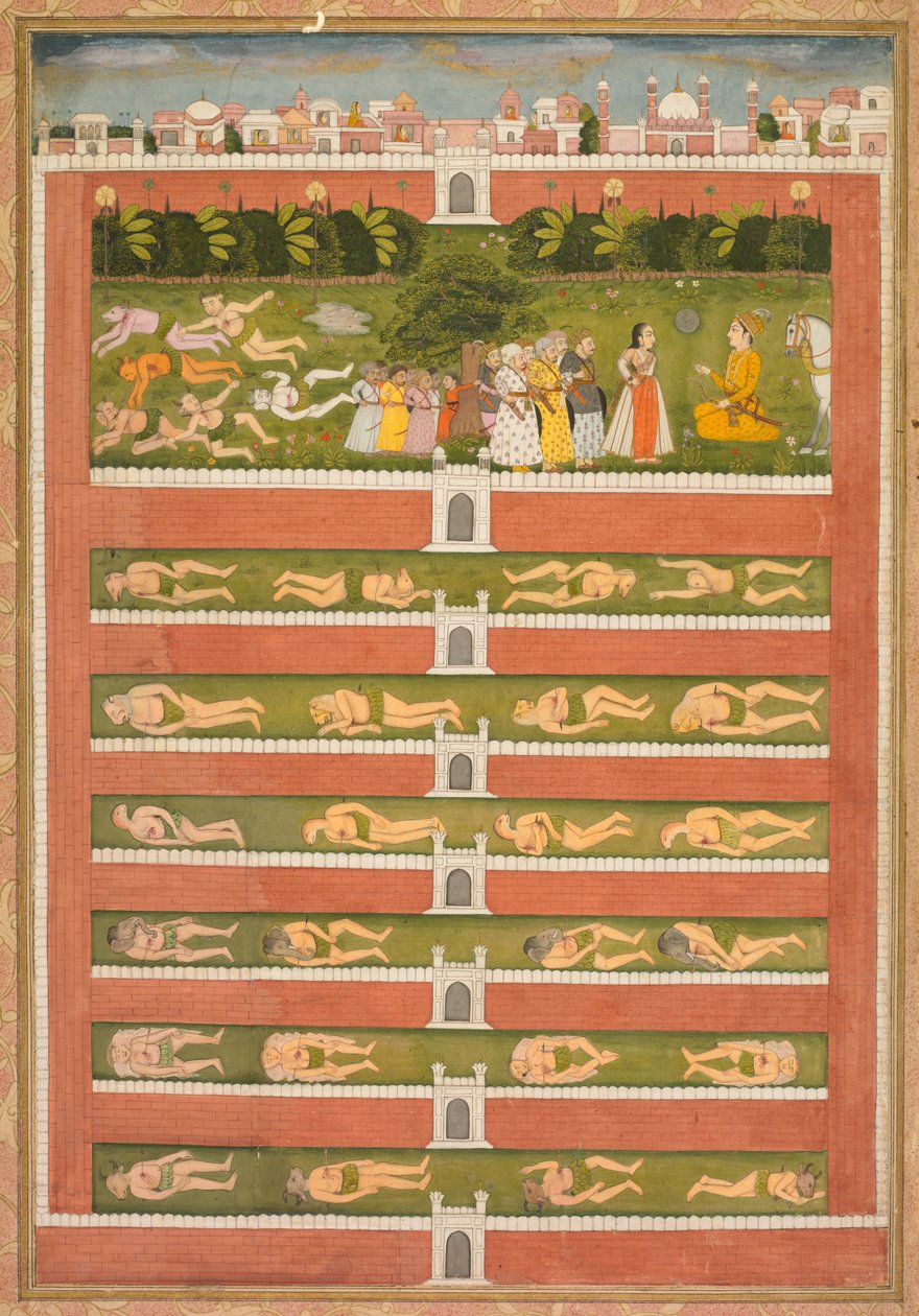 Een Prinses en Demonen voor een Edelman: Een Blad uit een Poëtische Roman over Shah Alam I (recto) door Unknown artist