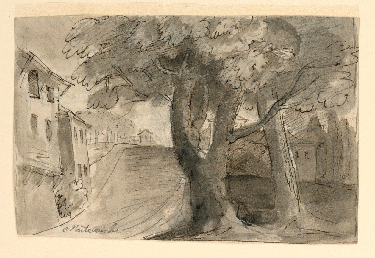 Een Straat in Montevarchi, nabij Arezzo door Unknown artist