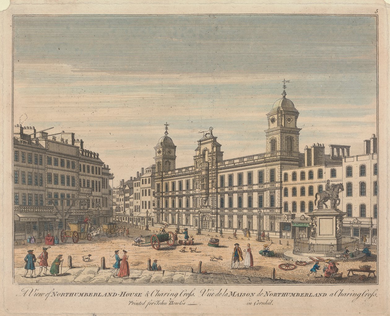 Een uitzicht op Northumberland House en Charing Cross door Unknown artist