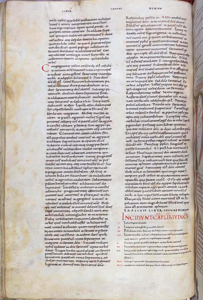 Een pagina uit de 11e-eeuwse Bijbel door Unknown artist