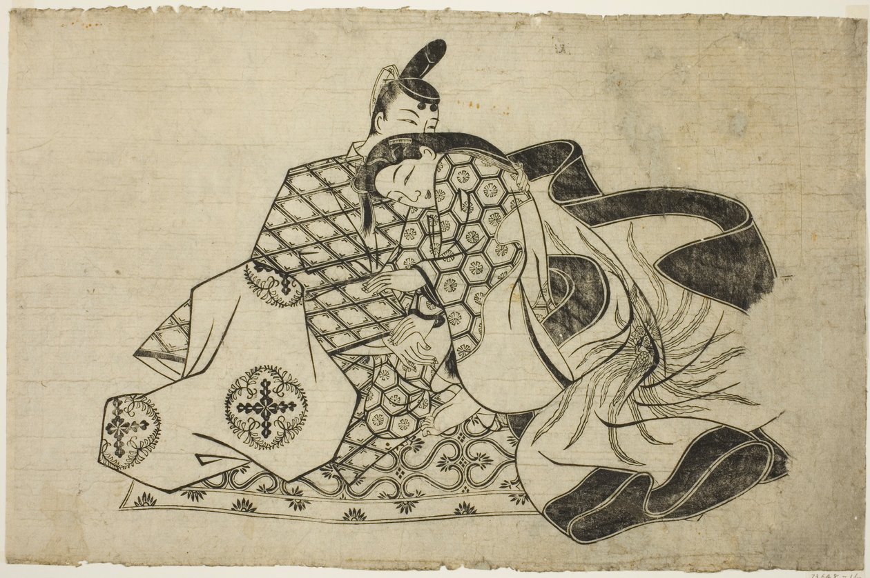Een blad uit een shunga-album door Unknown artist