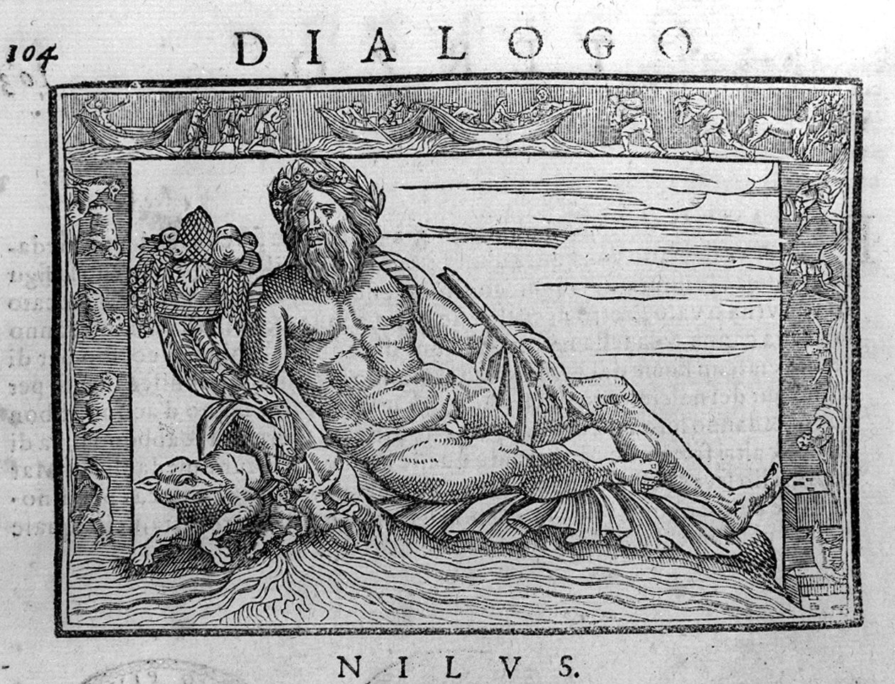 Allegorie van de Nijl, gravure uit de 17e eeuw. door Unknown artist