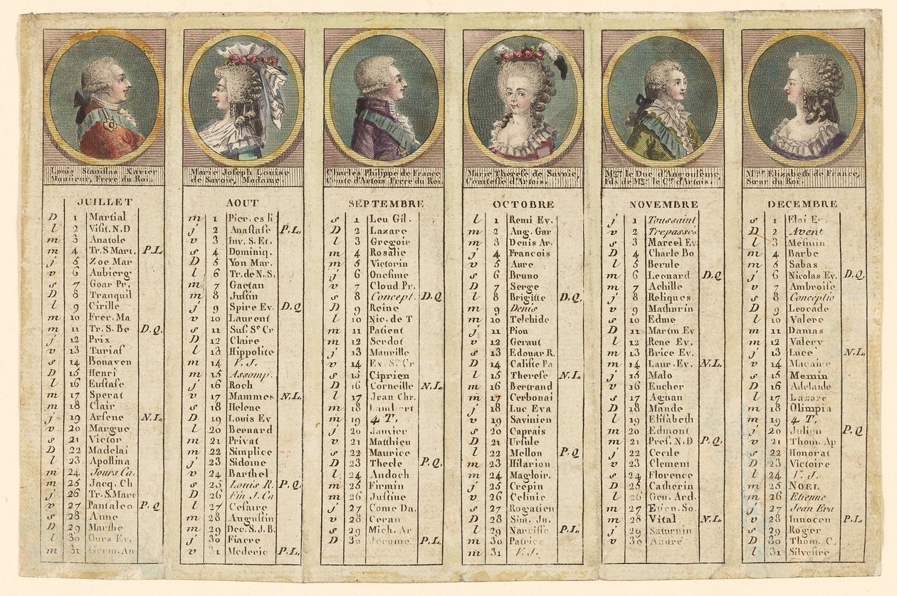 Almanak voor de Tweede Helft van het Jaar 1792 door Unknown artist