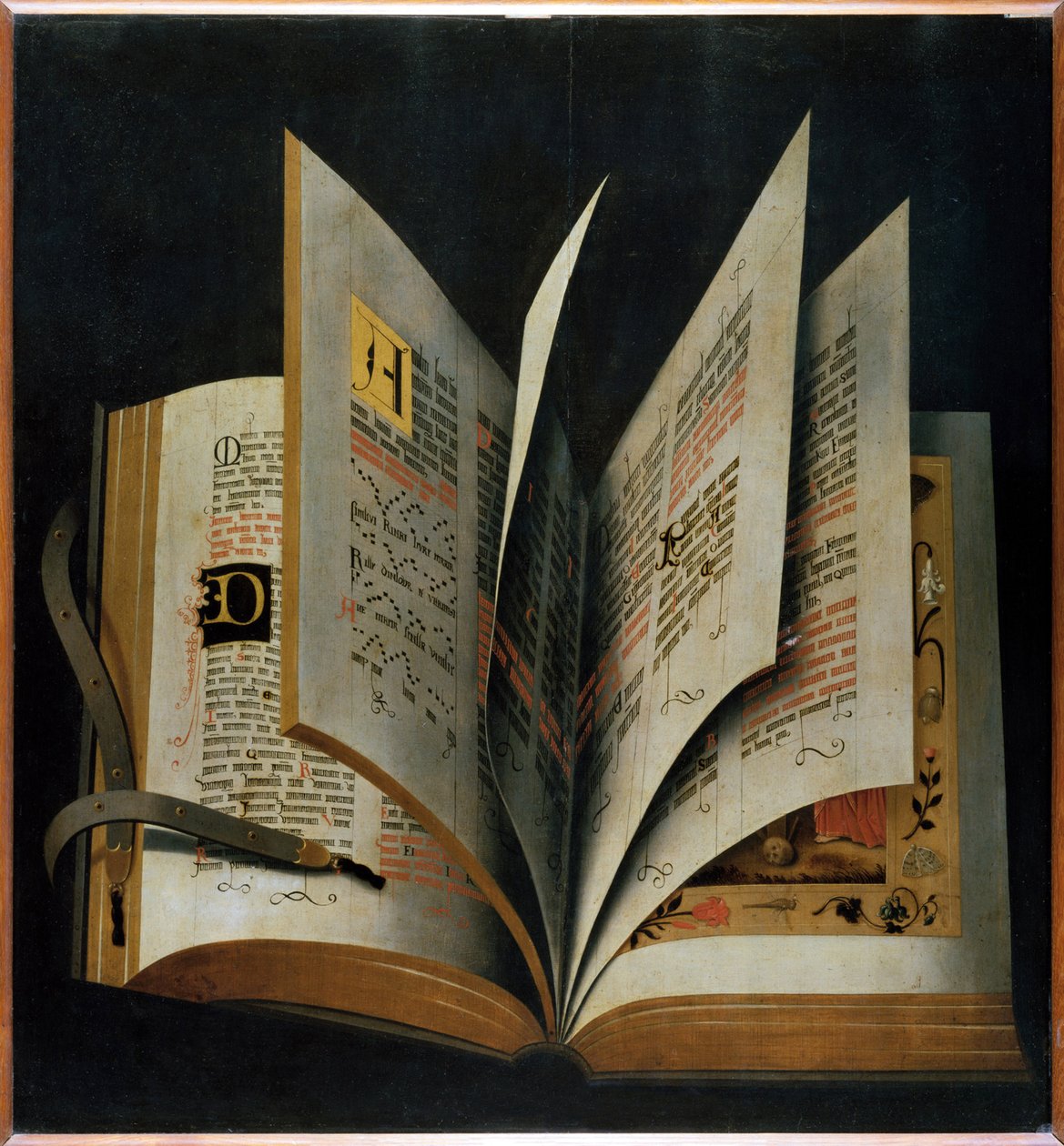 Een geopend liturgisch boek door Unknown artist