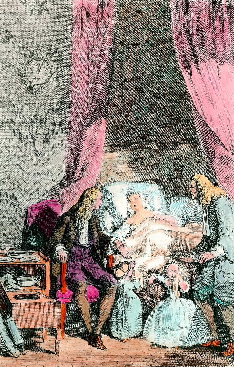 Een observerende dokter door Unknown artist