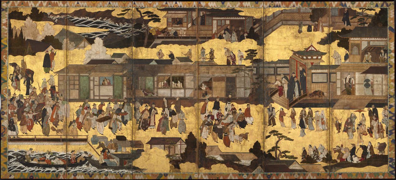 Aankomst van de "Zuidelijke Barbaren" door Unknown artist