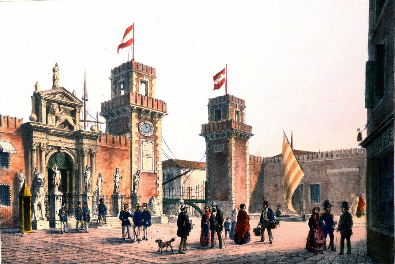 Arsenaal van Venetië in de 19e eeuw door Unknown artist