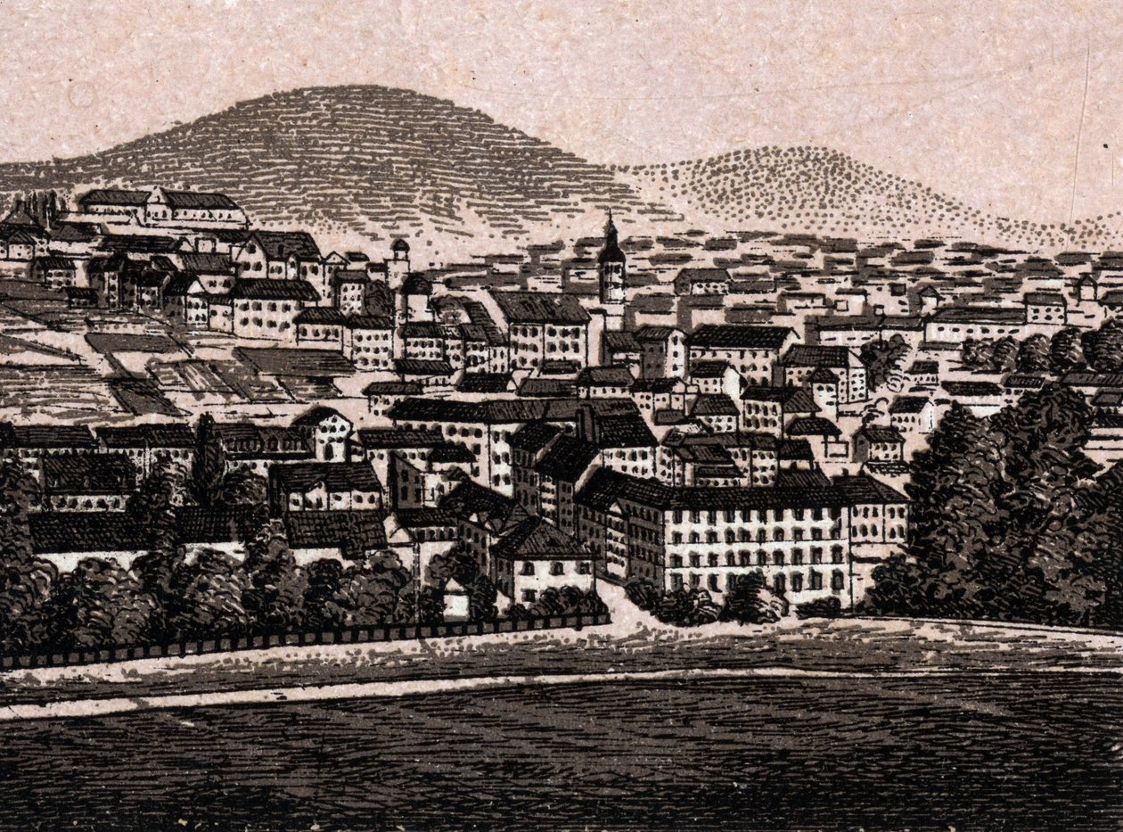 Baden-Baden, Duitsland: uitzicht op de stad door Unknown artist